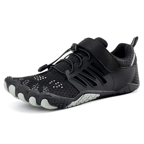 RUYI Unisex Barfußschuhe Damen Herren Traillaufschuhe, Weich Leicht Barfussschuhe Fitnessschuhe Atmungsaktiv Zehenschuhe mit Zero-Drop Solhe & Breiter Zehenbox von RUYI
