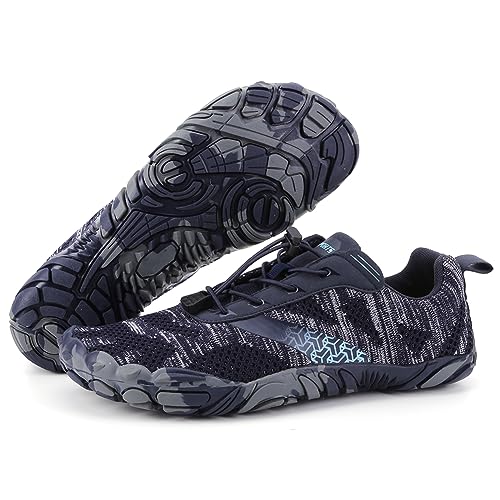 RUYI Unisex Barfußschuhe Damen Herren Traillaufschuhe, Weich Leicht Barfussschuhe Fitnessschuhe Atmungsaktiv Zehenschuhe mit Zero-Drop Solhe & Breiter Zehenbox von RUYI