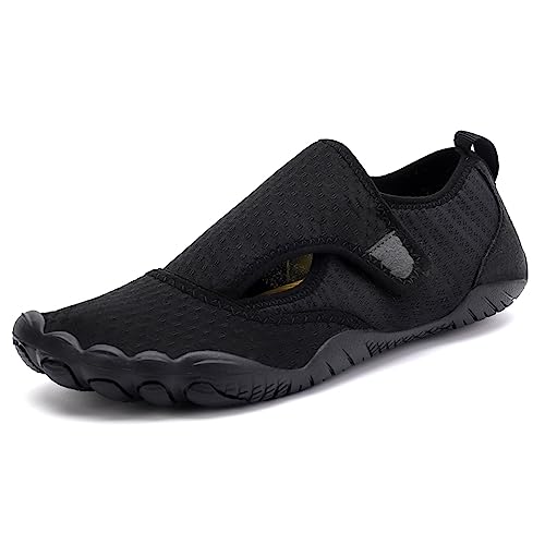 RUYI Unisex Barfußschuhe Damen Herren Traillaufschuhe, Weich Leicht Fitnessschuhe mit rutschfest Sohle & Breiter Zehenbox, Schnell Trocknend Badeschuhe von RUYI