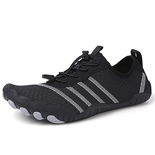 RUYI Unisex Barfußschuhe Damen Herren Traillaufschuhe, Weich Leicht Fitnessschuhe mit rutschfest Sohle & Breiter Zehenbox, Schnell Trocknend Badeschuhe von RUYI