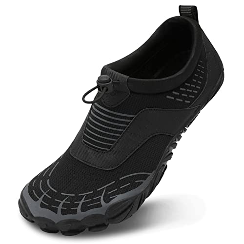 RUYI Unisex Barfußschuhe Damen Herren Traillaufschuhe, Weich Leicht Fitnessschuhe mit rutschfest Sohle & Breiter Zehenbox, Schnell Trocknend Badeschuhe von RUYI