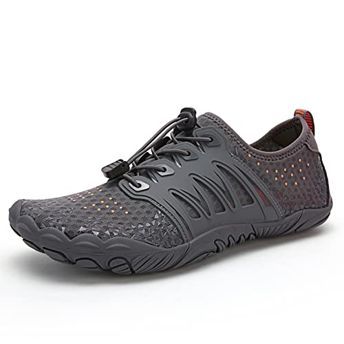 RUYI Unisex Barfußschuhe Damen Herren Traillaufschuhe, Weich Leicht Fitnessschuhe mit rutschfest Sohle & Breiter Zehenbox, Schnell Trocknend Badeschuhe von RUYI