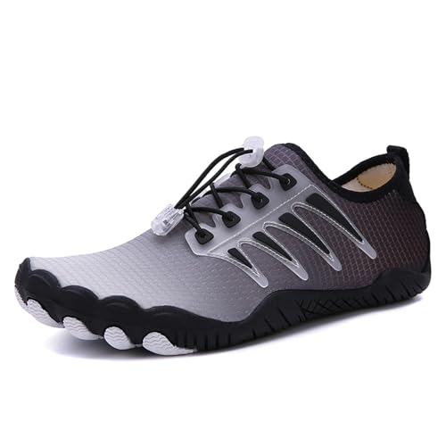 RUYI Unisex Barfußschuhe Damen Herren Wasserschuhe, Schnell Trocknend Badeschuhe, Weich Leicht Traillaufschuhe Fitnessschuhe mit rutschfest Sohle & Breiter Zehenbox von RUYI