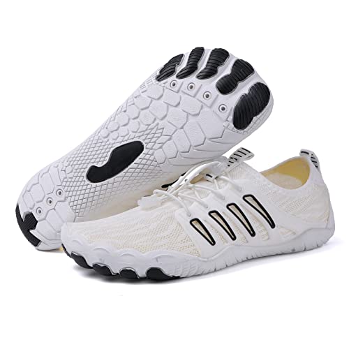 RUYI Unisex Barfußschuhe Damen Herren Wasserschuhe, Schnell Trocknend Badeschuhe, Weich Leicht Traillaufschuhe Fitnessschuhe mit rutschfest Sohle & Breiter Zehenbox von RUYI