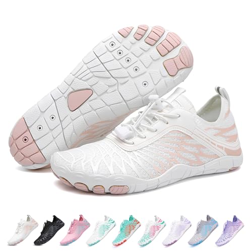RUYI Unisex Barfußschuhe Damen Herren Wasserschuhe, Schnell Trocknend Badeschuhe, Weich Leicht Traillaufschuhe Fitnessschuhe mit rutschfest Sohle & Breiter Zehenbox von RUYI