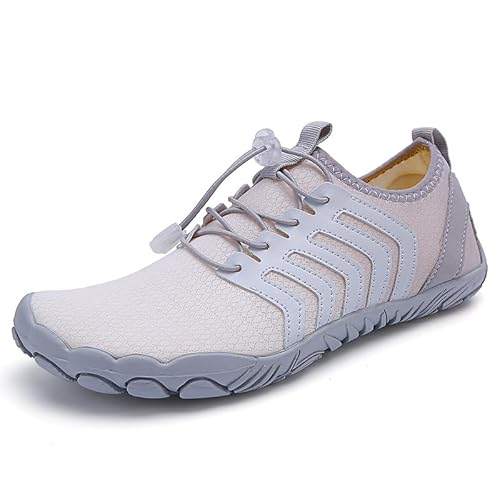 RUYI Unisex Barfußschuhe Damen Herren Wasserschuhe, Schnell Trocknend Badeschuhe, Weich Leicht Traillaufschuhe Fitnessschuhe mit rutschfest Sohle & Breiter Zehenbox von RUYI