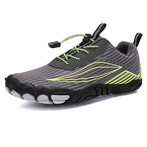 RUYI Unisex Barfußschuhe Damen Herren Zehenschuhe, Schnell Trocknend Traillaufschuhe, Weich Leicht Fitnessschuhe Atmungsaktiv Aquaschuhe mit rutschfest Sohle & Breiter Zehenbox von RUYI