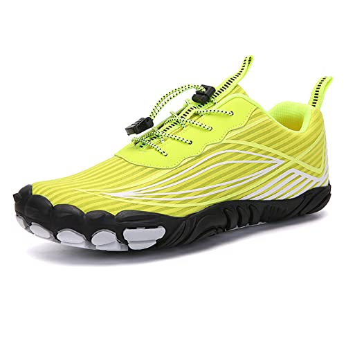 RUYI Unisex Barfußschuhe Damen Herren Zehenschuhe, Schnell Trocknend Traillaufschuhe, Weich Leicht Fitnessschuhe Atmungsaktiv Aquaschuhe mit rutschfest Sohle & Breiter Zehenbox von RUYI