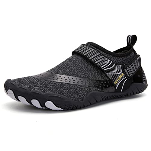 RUYI Unisex Barfußschuhe Damen Herren Traillaufschuhe, Weich Leicht Fitnessschuhe mit rutschfest Sohle & Breiter Zehenbox, Schnell Trocknend Badeschuhe von RUYI