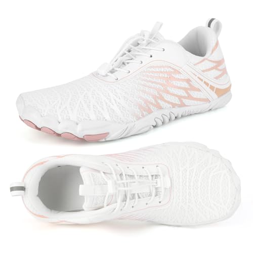 RUYI Barfußschuhe Damen Herren Barfussschuhe Minimalistische Traillaufschuhe Atmungsaktiv Walkingschuhe mit Breiter Zehenbox & Zero-Drop Sohle - Unterstützt einen Gesunden Gang von RUYI