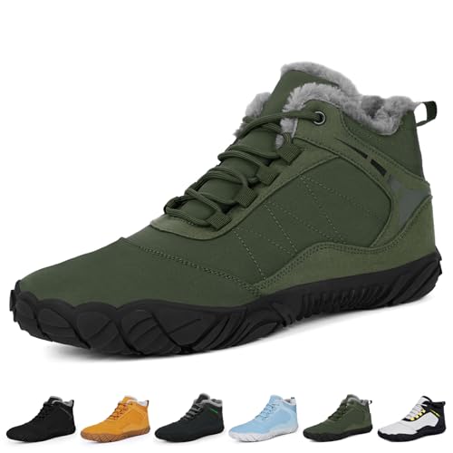 RUYI Winter Barfußschuhe Damen Herren Barfussschuhe Warm Gefüttert Winterschuhe Wasserabweisend Traillaufschuhe Bequem Winterstiefel mit Breite Zehenbox RUYI Winter Barfußschuhe Damen Herren Barfussschuhe Warm Gefüttert Winterschuhe Wasserabweisend Traillaufschuhe Bequem Winterstiefel mit Breite Zehenbox von RUYI