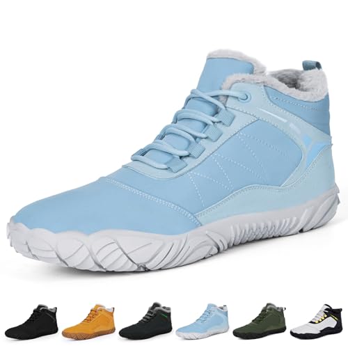 RUYI Winter Barfußschuhe Damen Herren Barfussschuhe Warm Gefüttert Winterschuhe Wasserabweisend Traillaufschuhe Bequem Winterstiefel mit Breite Zehenbox RUYI Winter Barfußschuhe Damen Herren Barfussschuhe Warm Gefüttert Winterschuhe Wasserabweisend Traillaufschuhe Bequem Winterstiefel mit Breite Zehenbox von RUYI