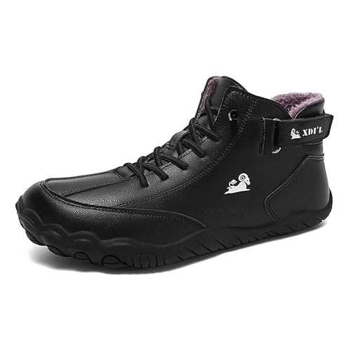 RUYI Winter Barfußschuhe Herren Winterschuhe Warm Gefüttert Schneestiefel Winter Outdoor Boots Wasserdicht Winterstiefel von RUYI