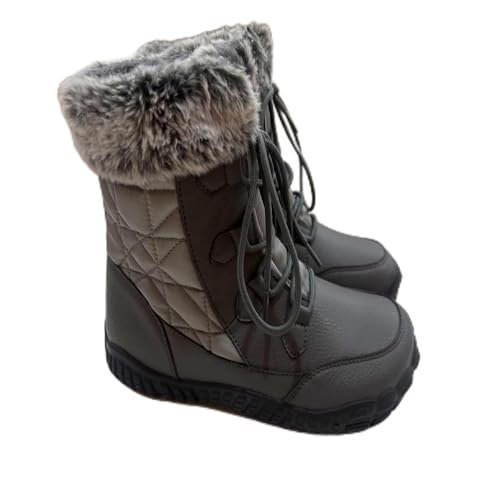 RUYI Winterstiefel Damen Warm Gefüttert Schneestiefel Wasserdicht Barfuß Winterschuhe Barfuss Schuhe Damen Winter rutschfeste Wanderschuhe von RUYI