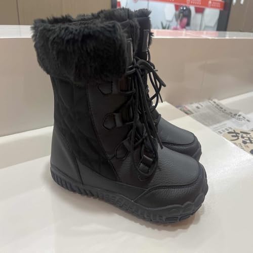 RUYI Winterstiefel Damen Warm Gefüttert Schneestiefel Wasserdicht Barfuß Winterschuhe Barfuss Schuhe Damen Winter rutschfeste Wanderschuhe von RUYI