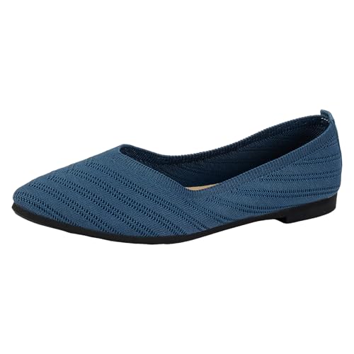 Damen Ballerinas Slip On Leichte Atmungsaktiv Freizeitschuhe Halbschuhe Slippers Frauen Bequeme Businessschuhe Büro Flache Schuhe von RUYUUEQ
