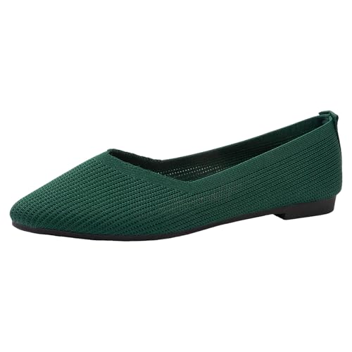 Damen Ballerinas Slip On Leichte Atmungsaktiv Freizeitschuhe Halbschuhe Slippers Frauen Bequeme Businessschuhe Büro Flache Schuhe von RUYUUEQ