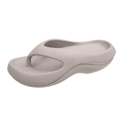 RUYUUEQ Badeschuhe Herren Damen Original Slippers Badeschlappen Cloudyzz Schlappen Wolke Hausschuhe Gummi Home Slippers rutschfeste Pantoletten Garten Badelatschen EVA Flip Flops (Grey, 36) von RUYUUEQ