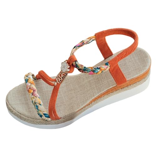 RUYUUEQ Damen Sommer Sandalen mit Strass Perlen Frauen Bohemian Sandals Freizeit Strand Sandalette Plattform Flip Flops RUYUUEQ Damen Sommer Sandalen mit Strass Perlen Frauen Bohemian Sandals Freizeit Strand Sandalette Plattform Flip Flops von RUYUUEQ