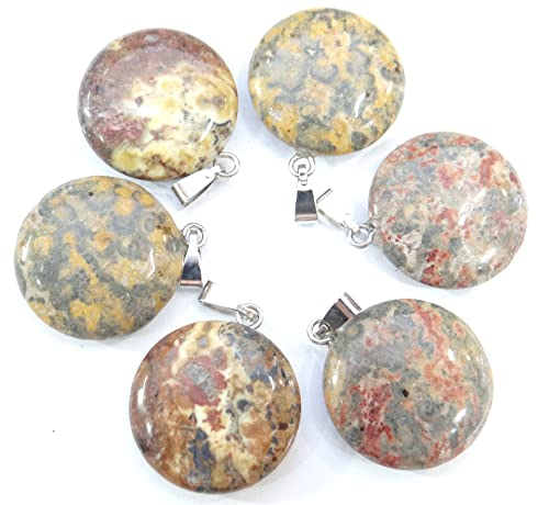 RVBLRDSE natural stone pendant 50 Stück natürlicher Türkis-Quarzkristall, runder Lapis-Anhänger for DIY-Schmuckherstellung, Halsketten-Zubehör, Herren- und Damen-Anhänger (Size : NO.28) von RVBLRDSE