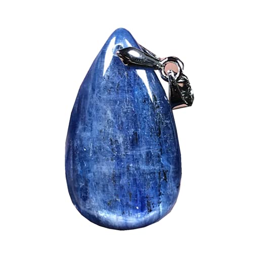 natural stone pendant Natürlicher Kyanit-Kristallanhänger, blauer Kyanit-Stein, Schmuck for Frauen, Männer, Heilgeschenk, 27 x 15 x 5 mm, Perlen, Katzenauge, Wassertropfen, Splitter-Edelstein, AAAAA von RVBLRDSE