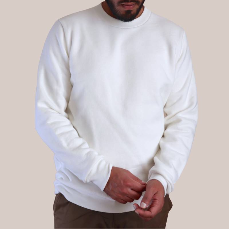 Weißes Sweatshirt Herren Uk - 100% Bio-Baumwolle von RVBhudiaLondon