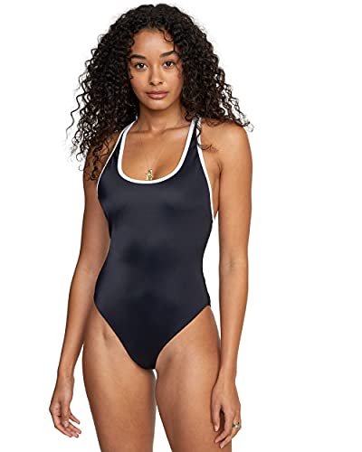 RVCA Damen Swimsuit Badeanzug, Binded Cheeky One Piece Black, Medium von RVCA