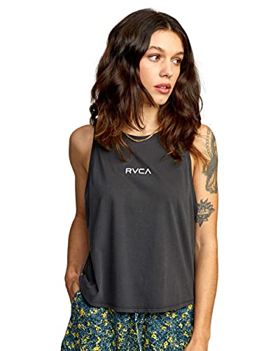 RVCA Damen Small T-Shirt, Kleines schwarz von RVCA