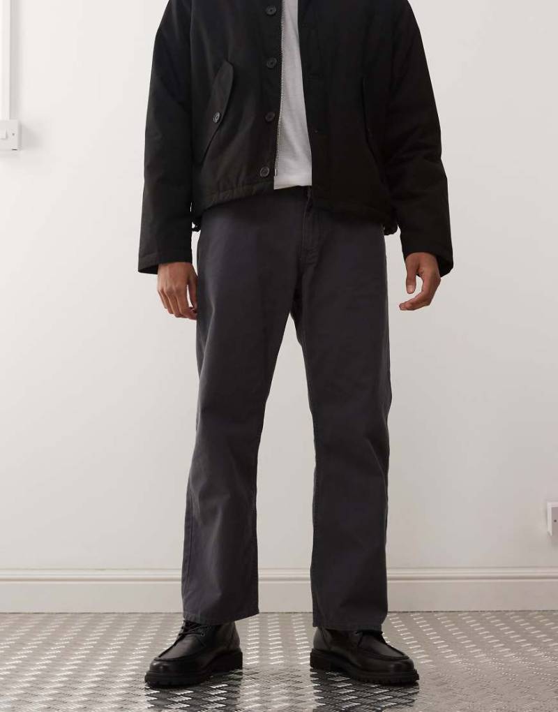 RVCA - Dayshift - Canvas-Hose in Garagen-Blau mit 5 Taschen-Schwarz von RVCA