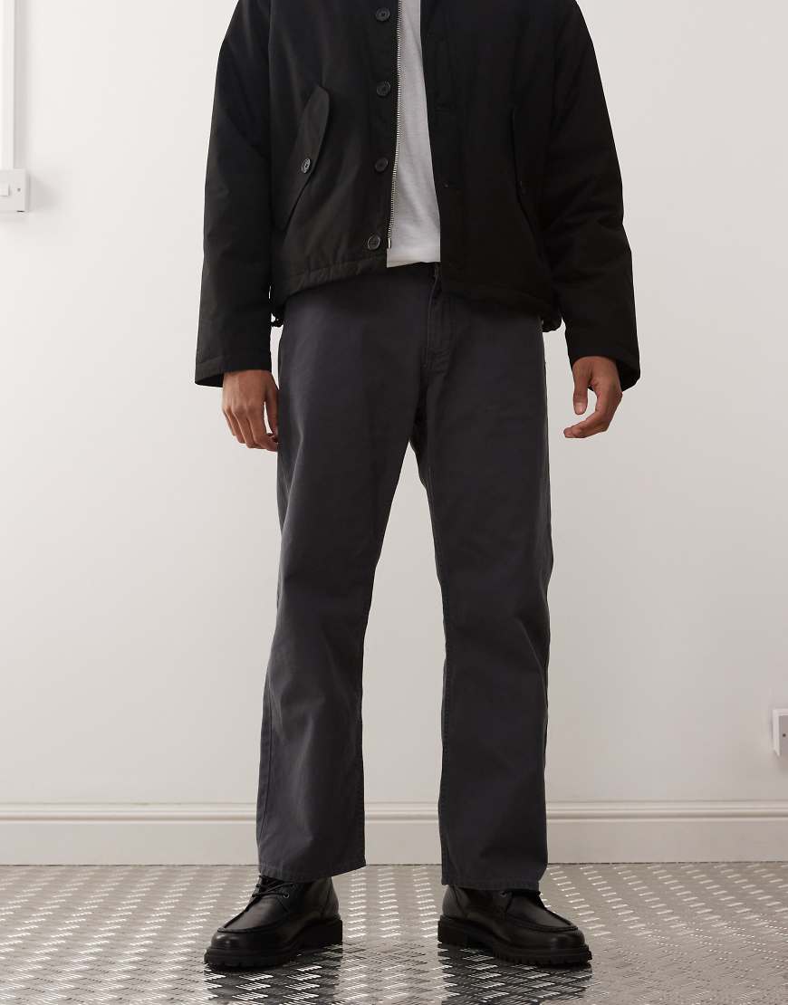 RVCA - Dayshift - Canvas-Hose in Garagen-Blau mit 5 Taschen-Schwarz von RVCA