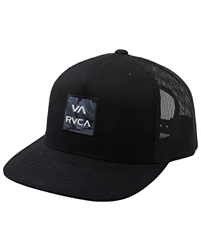 RVCA Herren Adjustable Snapback Baseballkappe, Trucker Bedruckt schwarz, Einheitsgröße von RVCA