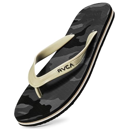 RVCA Herren All The Way Thong Flipflop, Schwarze Tarnfarbe von RVCA
