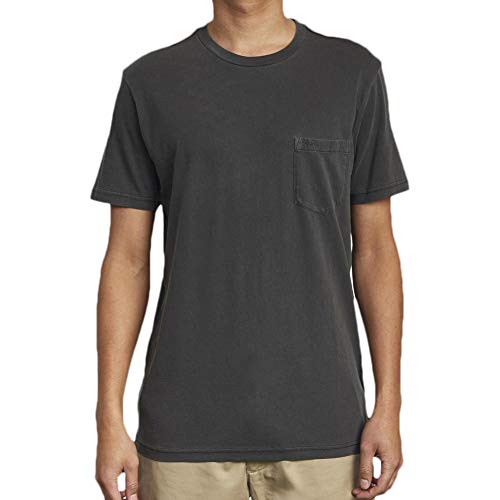 RVCA Herren PTC 2 Pigment Short Sleeve Crew Neck Pocket T-Shirt, Schwarz - Pirate Black, Mittel von RVCA