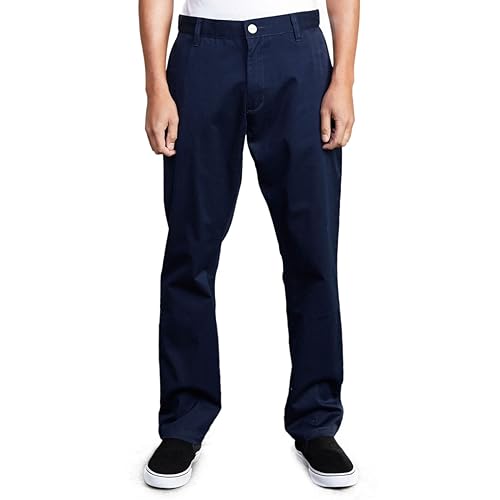 RVCA Herren-Stretch-Hose mit gerader Passform, The Weekend / Navy Marine, 50 von RVCA