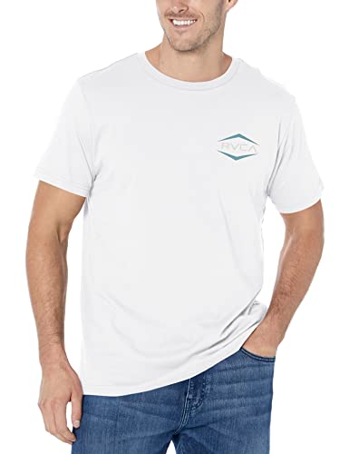 RVCA Herren T-Shirt, Astro Hex/Weiß, M von RVCA