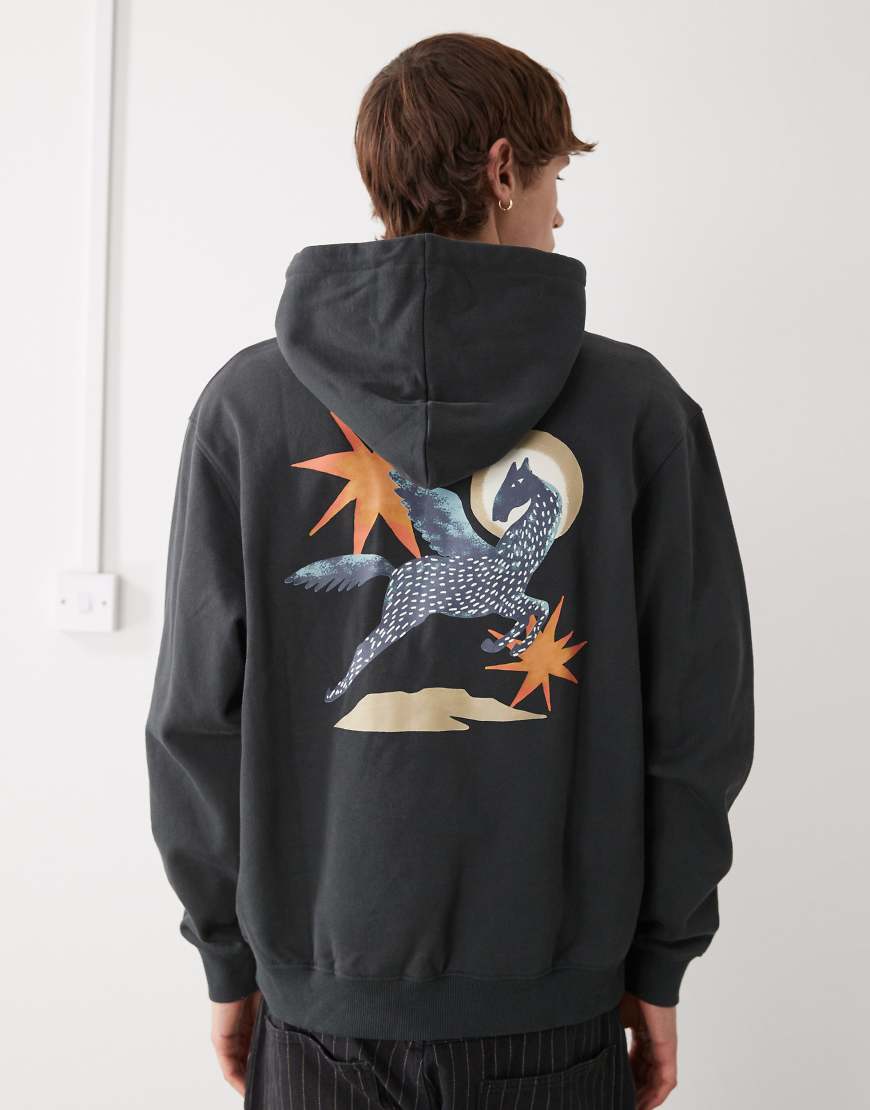 RVCA - Pegasus - Kapuzenpullover in Piratenschwarz von RVCA