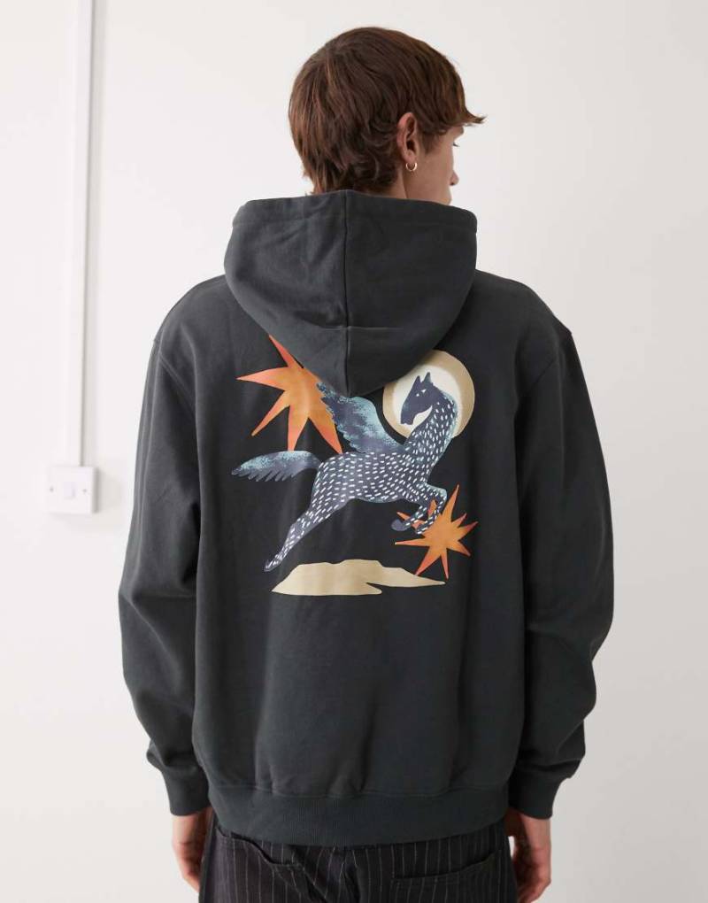 RVCA - Pegasus - Kapuzenpullover in Piratenschwarz von RVCA