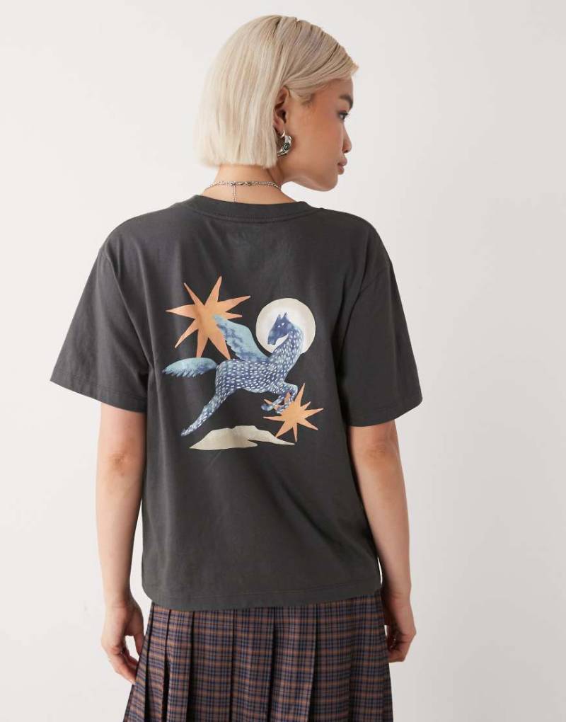 RVCA - Pegasus - Kurzärmliges T-Shirt in Piratenschwarz von RVCA