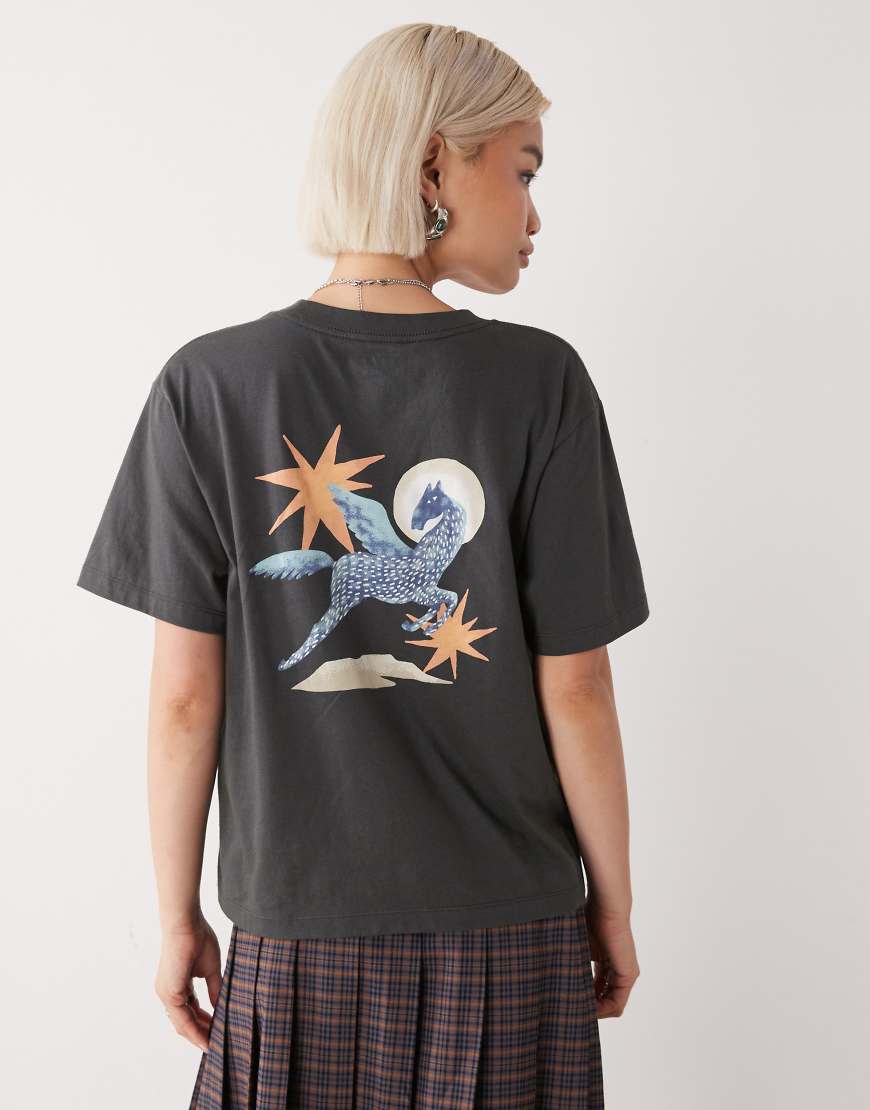RVCA - Pegasus - Kurzärmliges T-Shirt in Piratenschwarz von RVCA