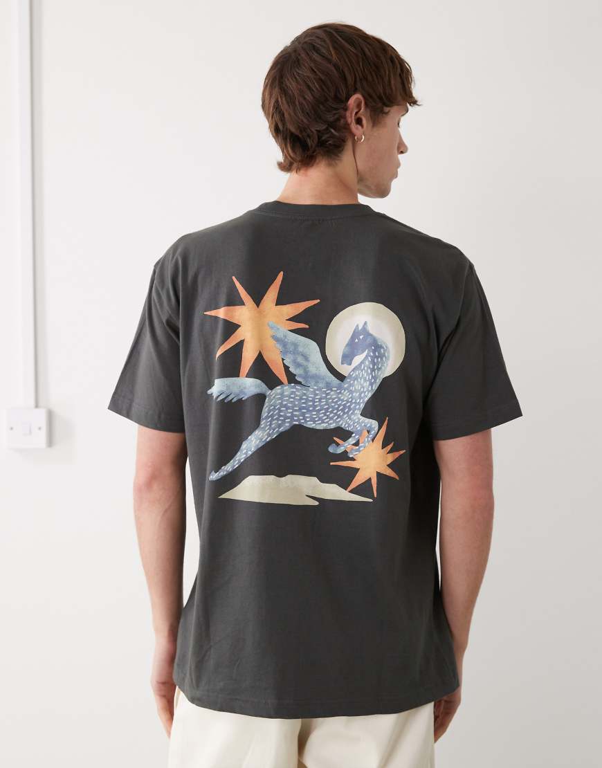 RVCA - Pegasus - Kurzärmliges T-Shirt in Piratenschwarz von RVCA