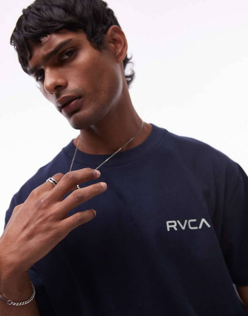 RVCA - Prmtvo Light Dose - Kurzärmliges T-Shirt in Marineblau von RVCA