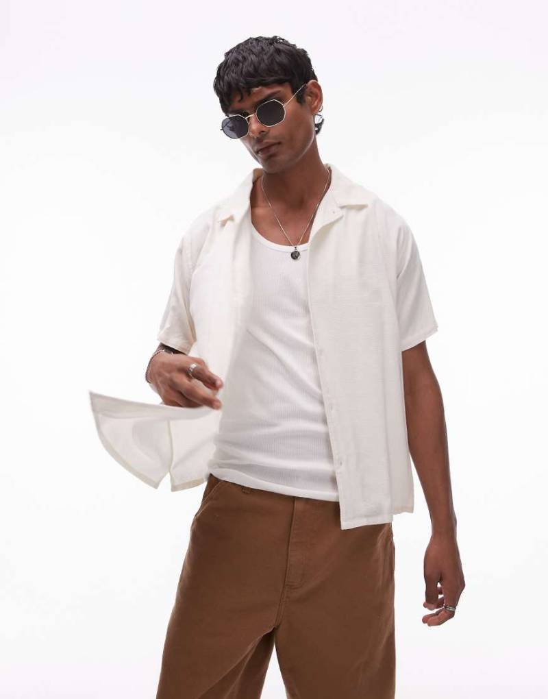 RVCA - Vacancy - Kurzärmliges Hemd in Keramik-Weiß von RVCA