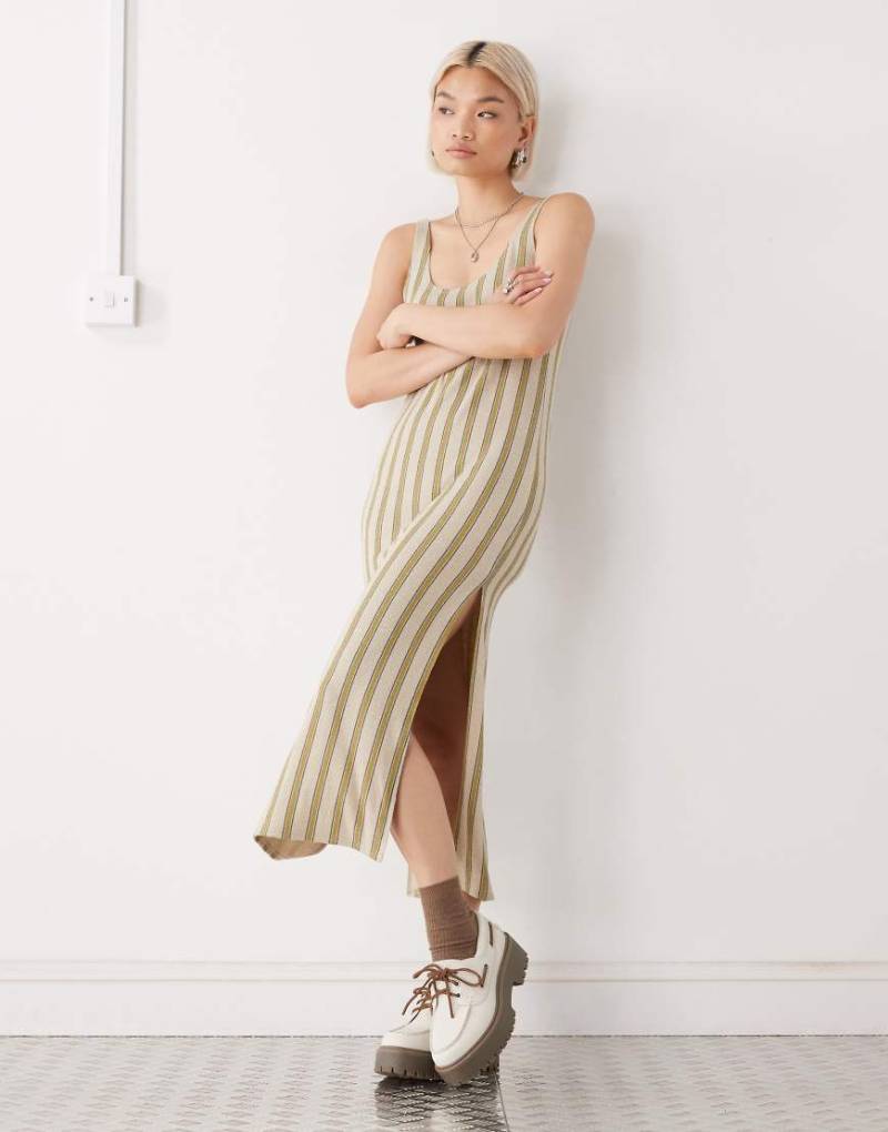 RVCA - Willow - Figurbetontes Kleid in Eukalyptus mit Riemchenträgern-Grün von RVCA