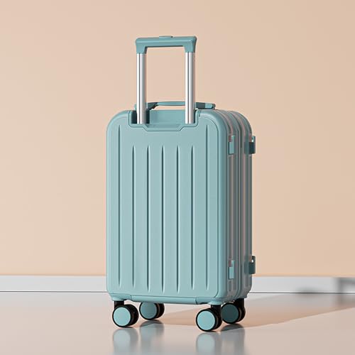 RVGVPMAMTZ Modisches Reisegepäck für Damen und Herren, Handgepäck, Universal-Rolltrolley, Hartschalengepäck, Studenten-Reisecode-Kabinengepäck, Gepäckset Dark Blue,22 inches von RVGVPMAMTZ