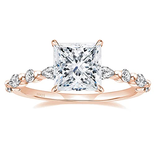 2CT Sterling Silber Ring Ring Prinzessin Cut Halo Versprechen Verlobungsring Marquise & Round CZ Ehering für Frauen Größe 5-11 2CT Sterling Silber Ring Ring Prinzessin Cut Halo Versprechen Verlobungsring Marquise & Round CZ Ehering für Frauen Größe 5-11 von RVHAOODI