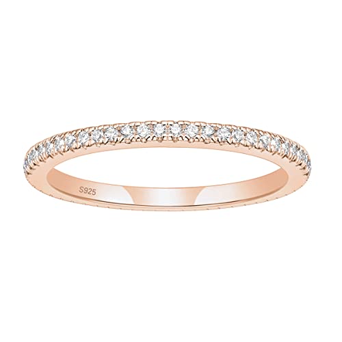 2mm Sterling Silber Silber Ehering Ehering Cubic Zirkonia Halb Eternity Stapelable Ringgröße 3-13 2mm Sterling Silber Silber Ehering Ehering Cubic Zirkonia Halb Eternity Stapelable Ringgröße 3-13 von RVHAOODI