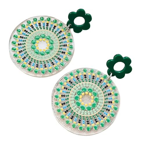 925 Polka Dot Ohrringe für Frauen, Sommer Boho -Drop -Ohrringe farbenfroh von RVHAOODI