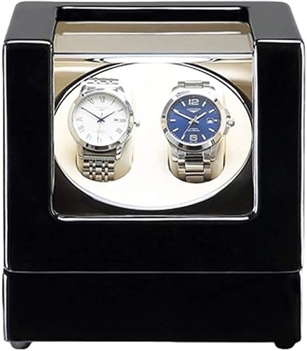 Automatic Watch Winder Box Automatische Doppelbeobachtung Winderbox eingebaute LED LED Light Piano Lack Außen Dual-Netzteil Ruhigem Motor Uhr Wickler von RVHAOODI