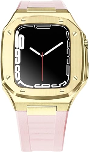 Für 8 7 6 5 4 SE 41/44/45 mm Edelstahl Watch Case Band Modification Kit ， Light Duty Rugged Watchband Protective Mod Kit Zubehör von RVHAOODI