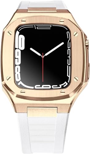 Für 8 7 6 5 4 SE 41/44/45 mm Edelstahl Watch Case Band Modification Kit ， Light Duty Rugged Watchband Protective Mod Kit Zubehör von RVHAOODI